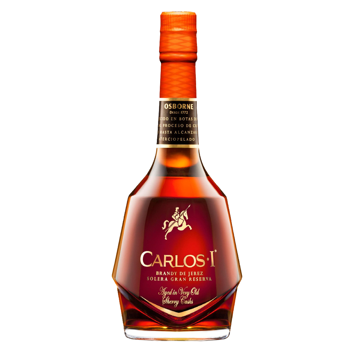 Conhaque Brandy de Jerez Espanhol Carlos I Gran Reserva Solera 700ml