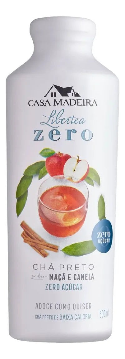 Chá Preto Casa Madeira Maçã e Canela Zero Açúcar Libertea  500ml
