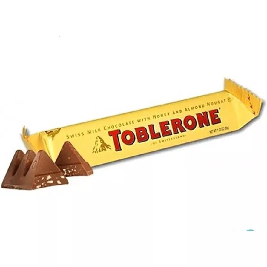 Chocolate Suiço ao Leite Toblerone Nougat Mel e Amendoas 50g