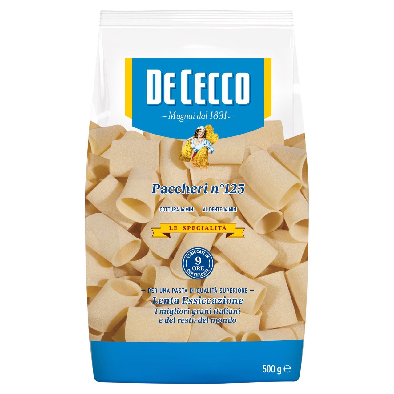 Macarrão Italiano De Cecco Paccheri 500g
