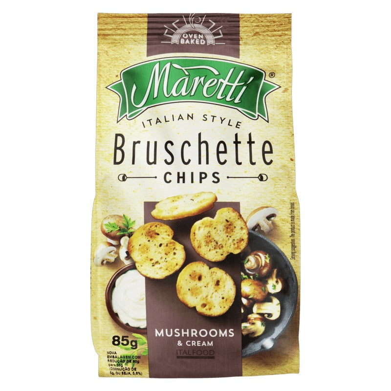 Snack de Trigo Cogumelos e Creme Maretti Bruschette  85g