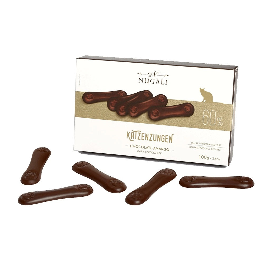Chocolate Brasileiro Amargo 60% Nugali Katzenzungen 100g