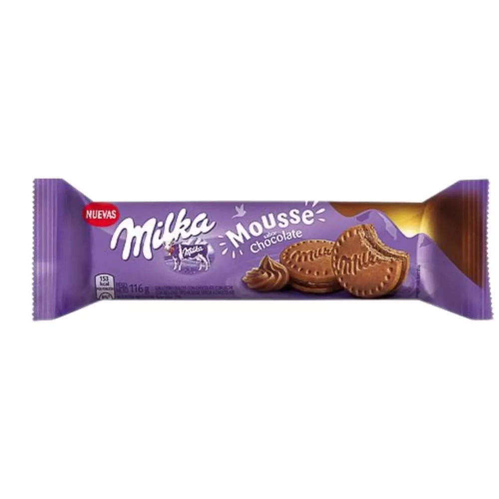 Biscoito Argentino Milka Mousse Chocolate 116g