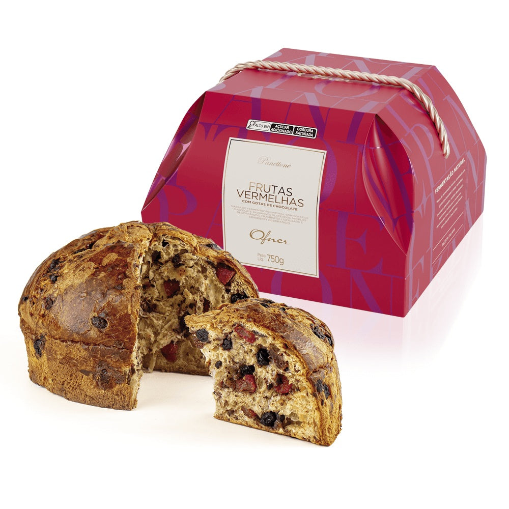 Panettone Genovese com Frutas Vermelhas Ofner 750g