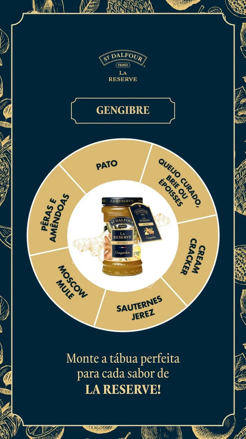 Geleia Francesa de Gengibre Sem Açúcar La Reserve St. Dalfour 170g