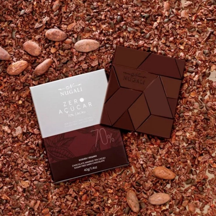 Chocolate Brasileiro Tablete Nugali   70% Cacau Zero 40g