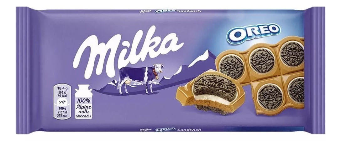 Chocolate Polonês Milka Recheado Oreo Sandwich 92g