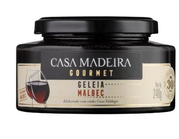 Geleia Brasileiro Gourmet de Malbec Casa Madeira Vidro 240g