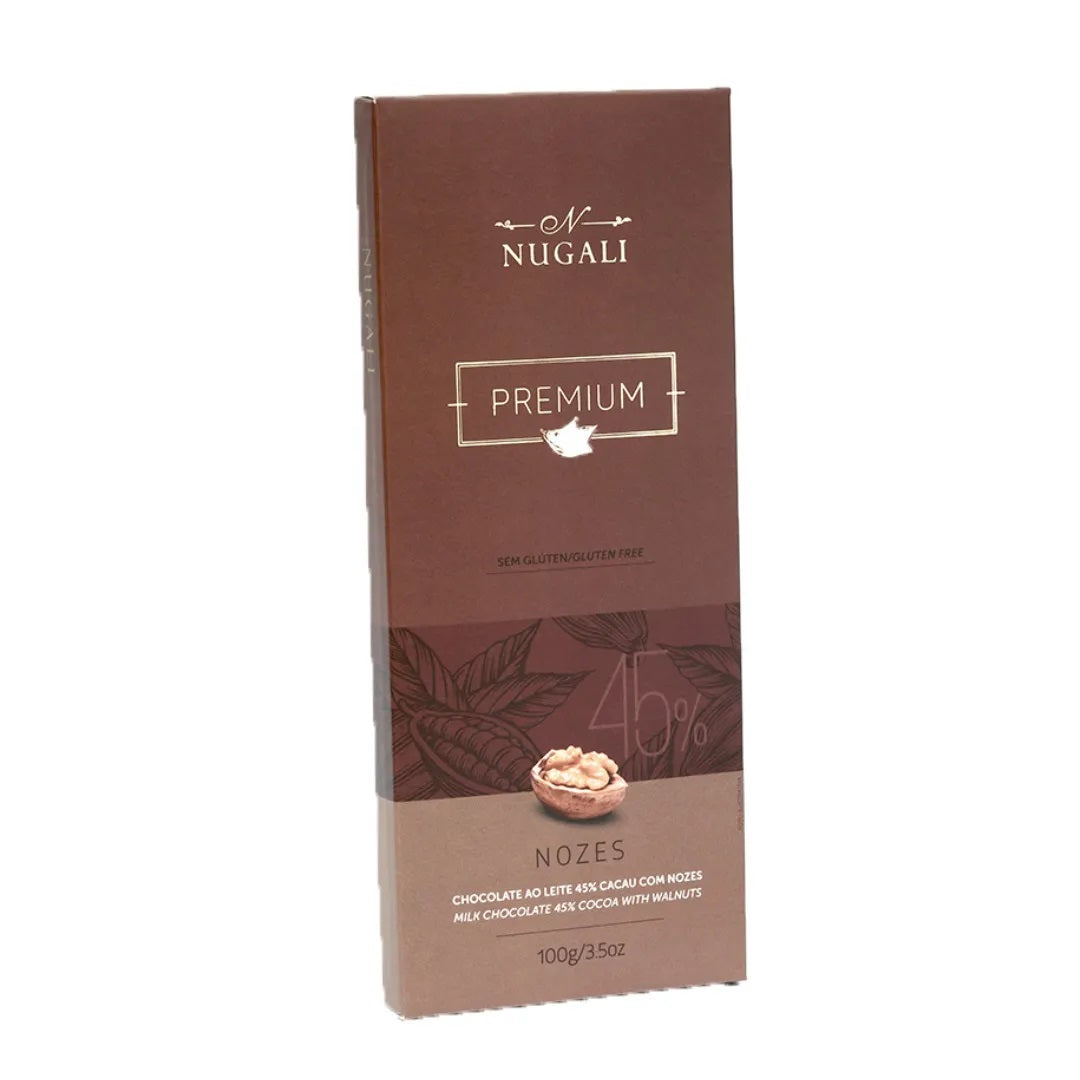 Tablete Chocolate ao Leite Nugali com Nozes 100g