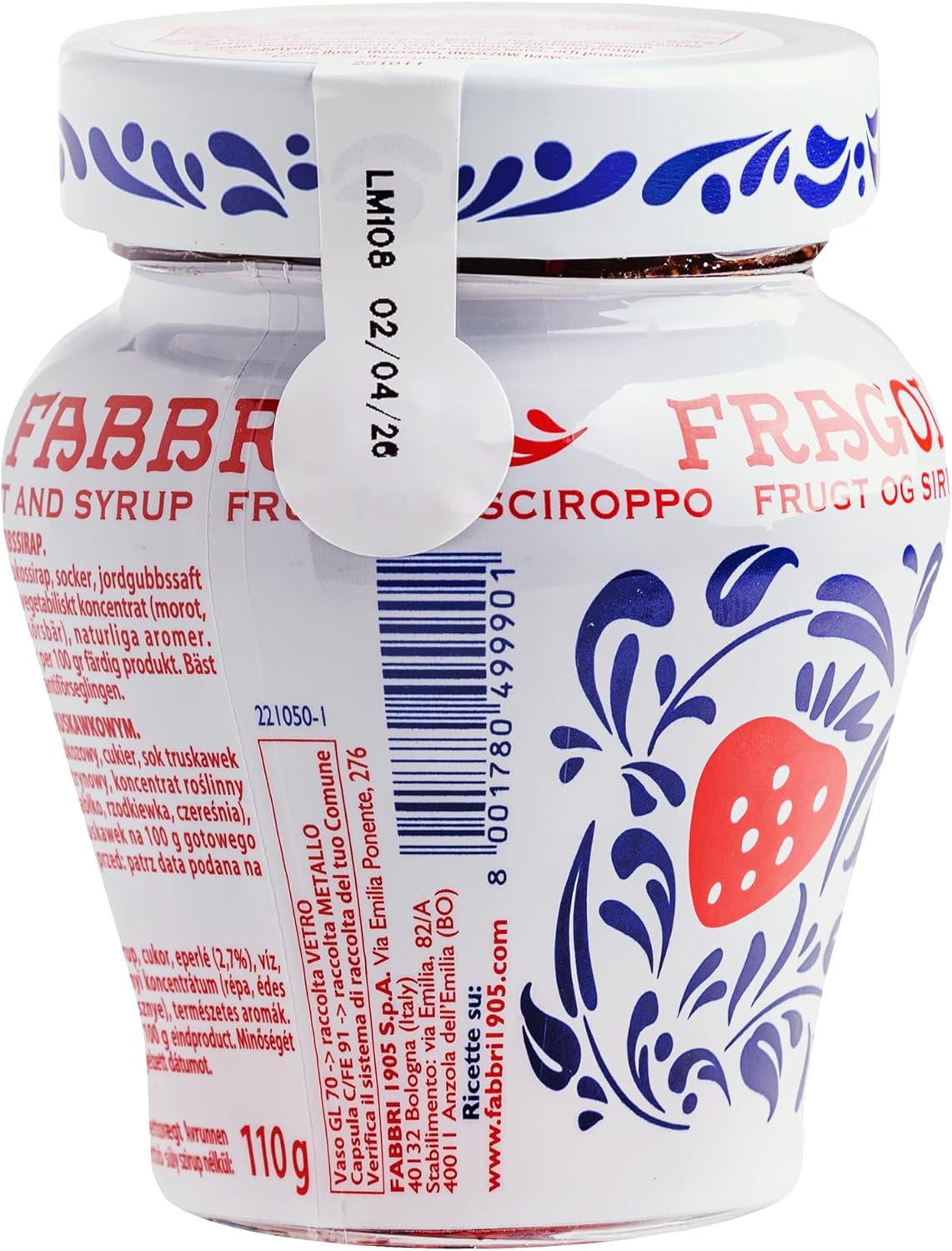 Morango Italiano Fabbri Silvestre em Calda 230g