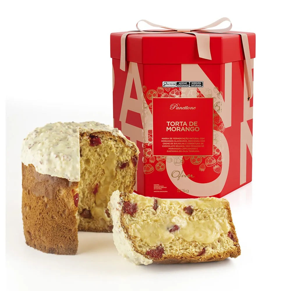 Panettone Torta de Morango Ofner 1kg